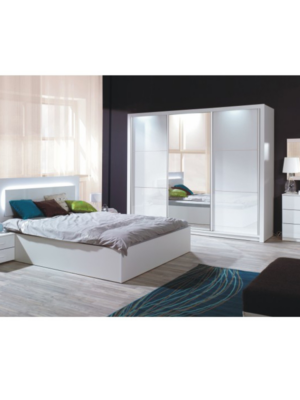 Spálňový komplet (skriňa+posteľ 160x200+2x nočný stolík)